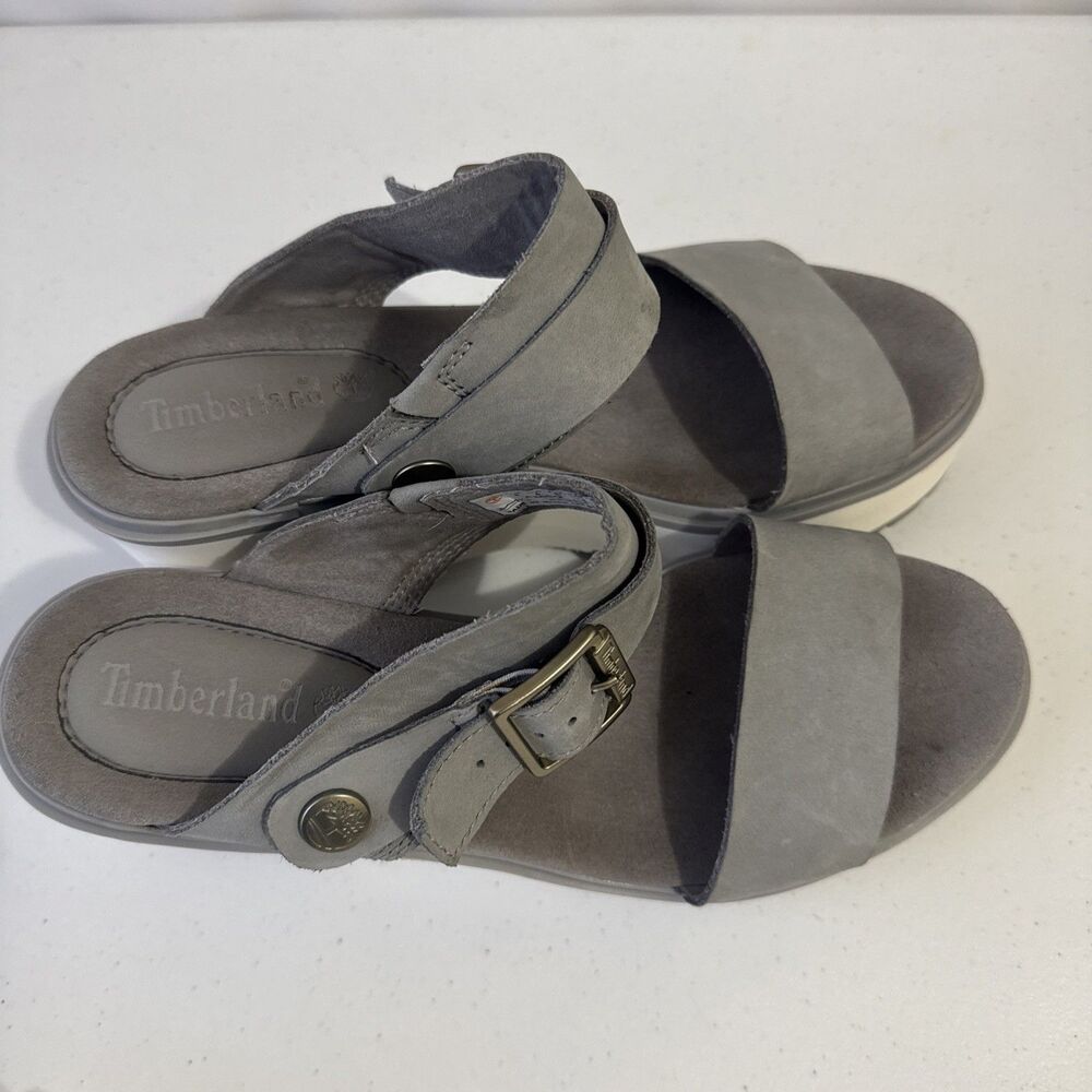 TIMBERLAND Koralyne Platform Wedge Leather Sandals Women’s US 8 EU 39 - Picture 11 of 11